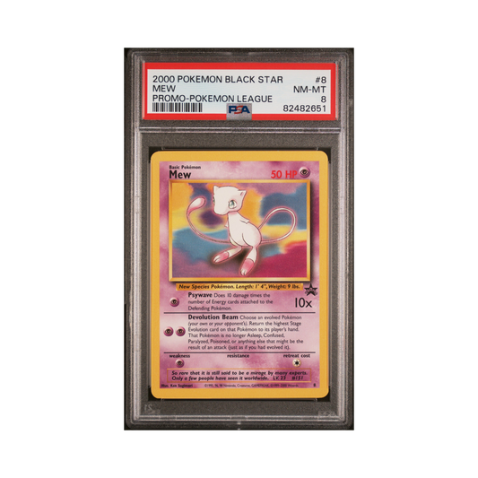 2000 Pokémon Promo Black Star Mew #8 PSA 8