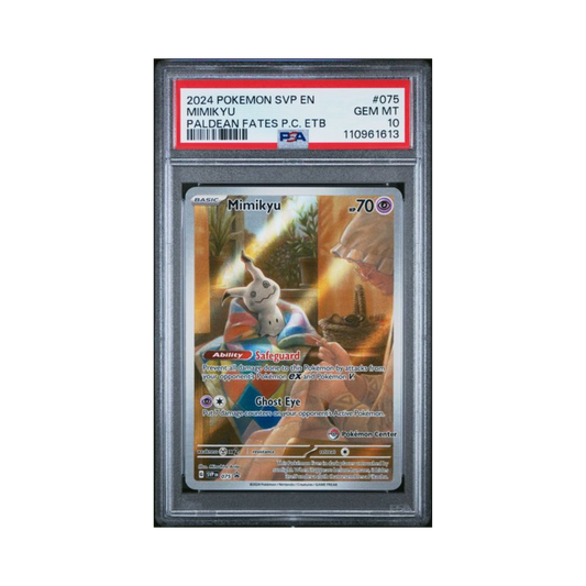 2024 Pokemon SV Paldean Fates Pokemon Center Promo Mimikyu #75 PSA 10