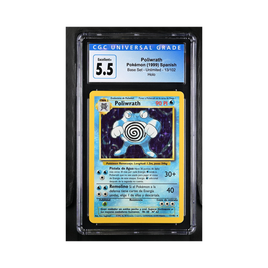 1999 Pokemon Base Set Unlimited Poliwrath #13 CGC 5.5