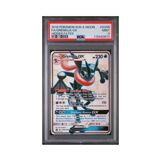 2019 Pokémon Sun & Moon Hidden Fates Greninja GX #SV56 PSA 9