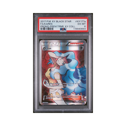 2017 Pokémon XY Black Star Promo Karen #XY177a PSA 6