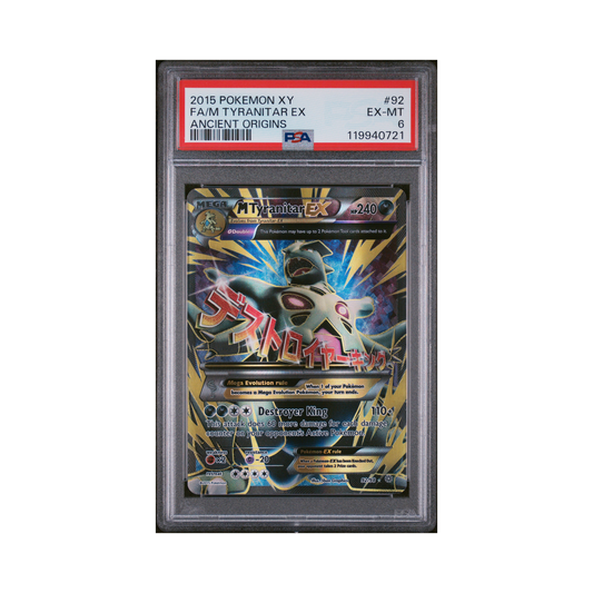 2015 Pokémon XY Ancient Origins M Tyranitar EX #92 PSA 6