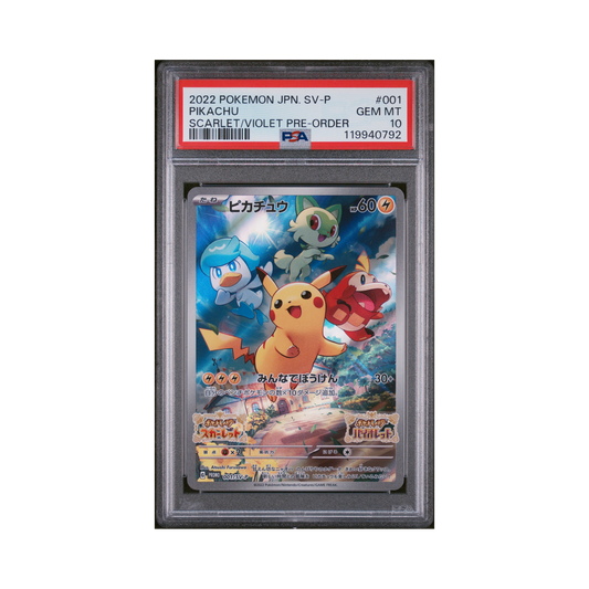 2022 Pokémon Japanese SV Promo Pikachu #001 PSA 10
