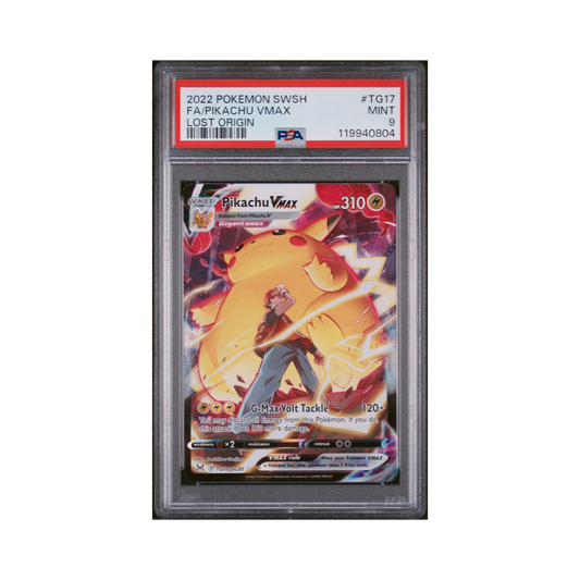 2022 Pokémon Sword & Shield Lost Origin Pikachu VMAX #TG17 PSA 9