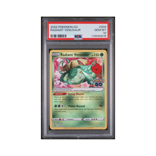 2022 Pokémon Go Radiant Venusaur #004 PSA 10