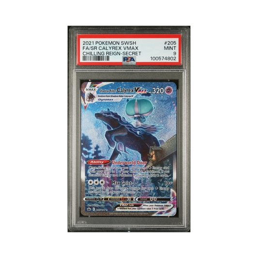 2021 Pokémon Sword & Shield Chilling Reign Sr Calyrex VMAX #205 PSA 9