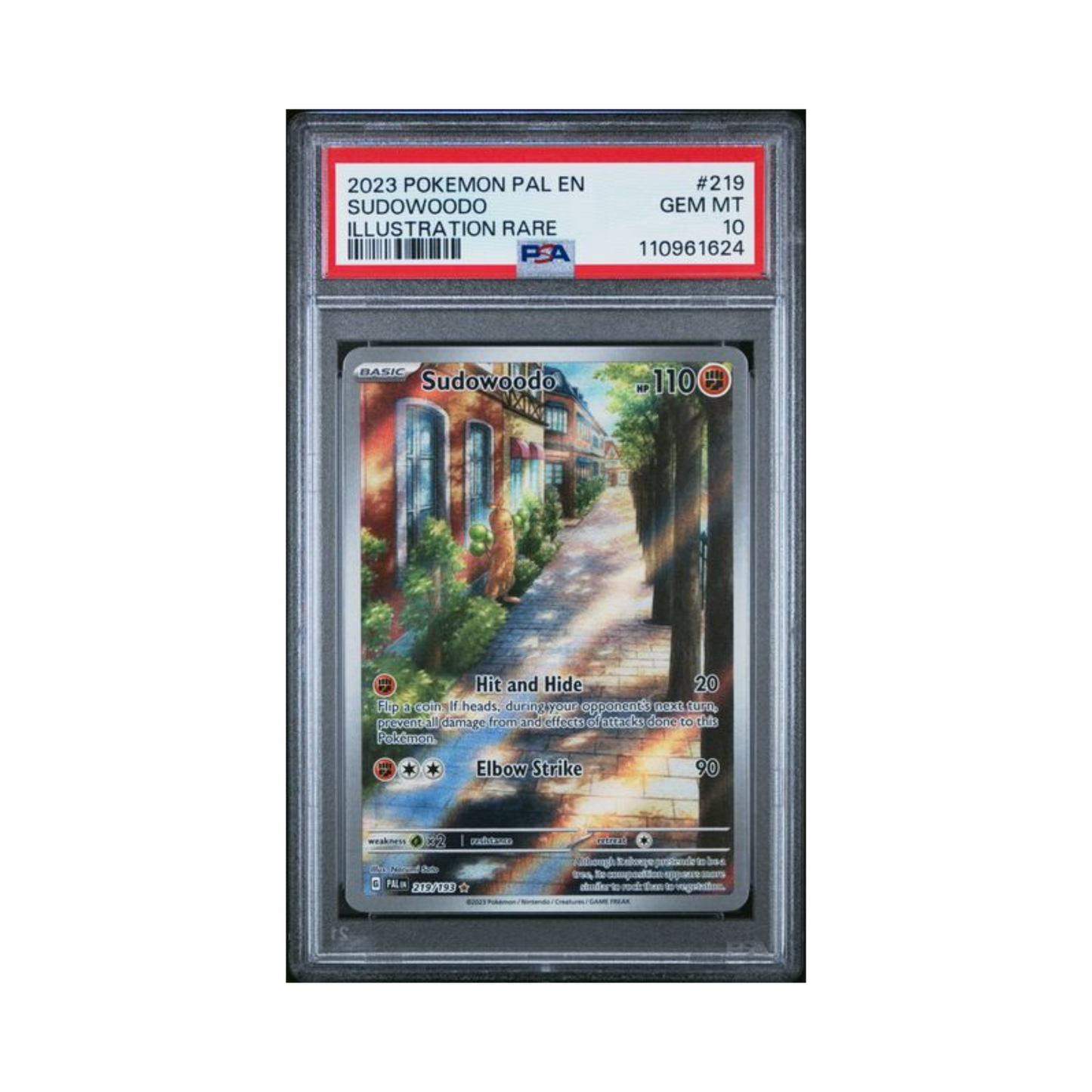 2023 Pokemon S&V Paldean Fates Illustration Rare Sudowoodo #219 PSA 10